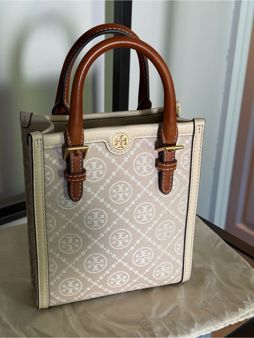 Tory Burch T Mono Canvas Mini Bag